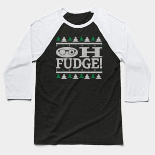 OH FUDGE Ugly Sweater Baseball T-Shirt